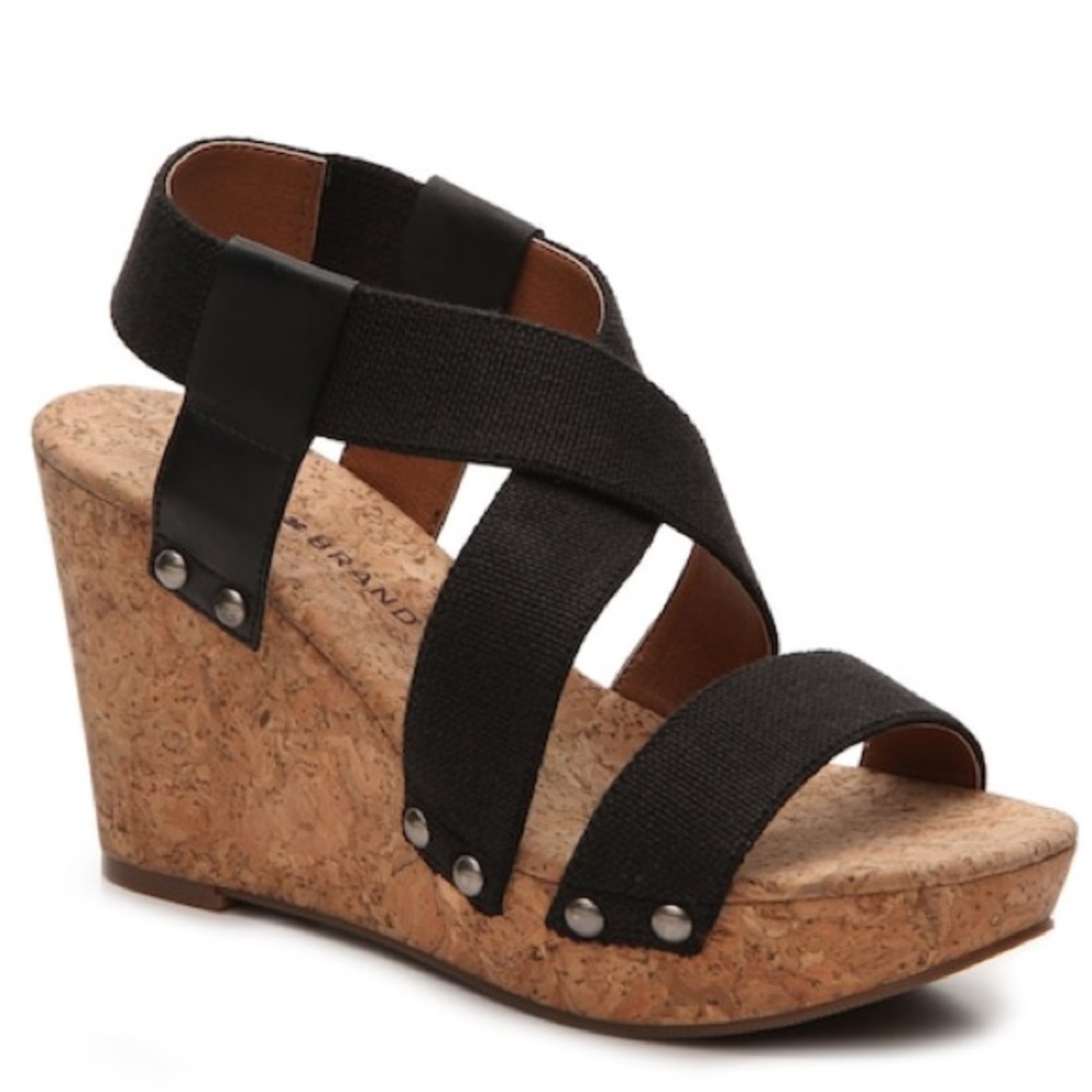 NEW Lucky Brand Marla Wedge Cork Sandal Women’s size 9